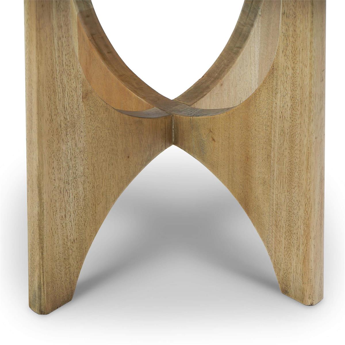 Bramble Vannes Round End Table — Fruit Wood