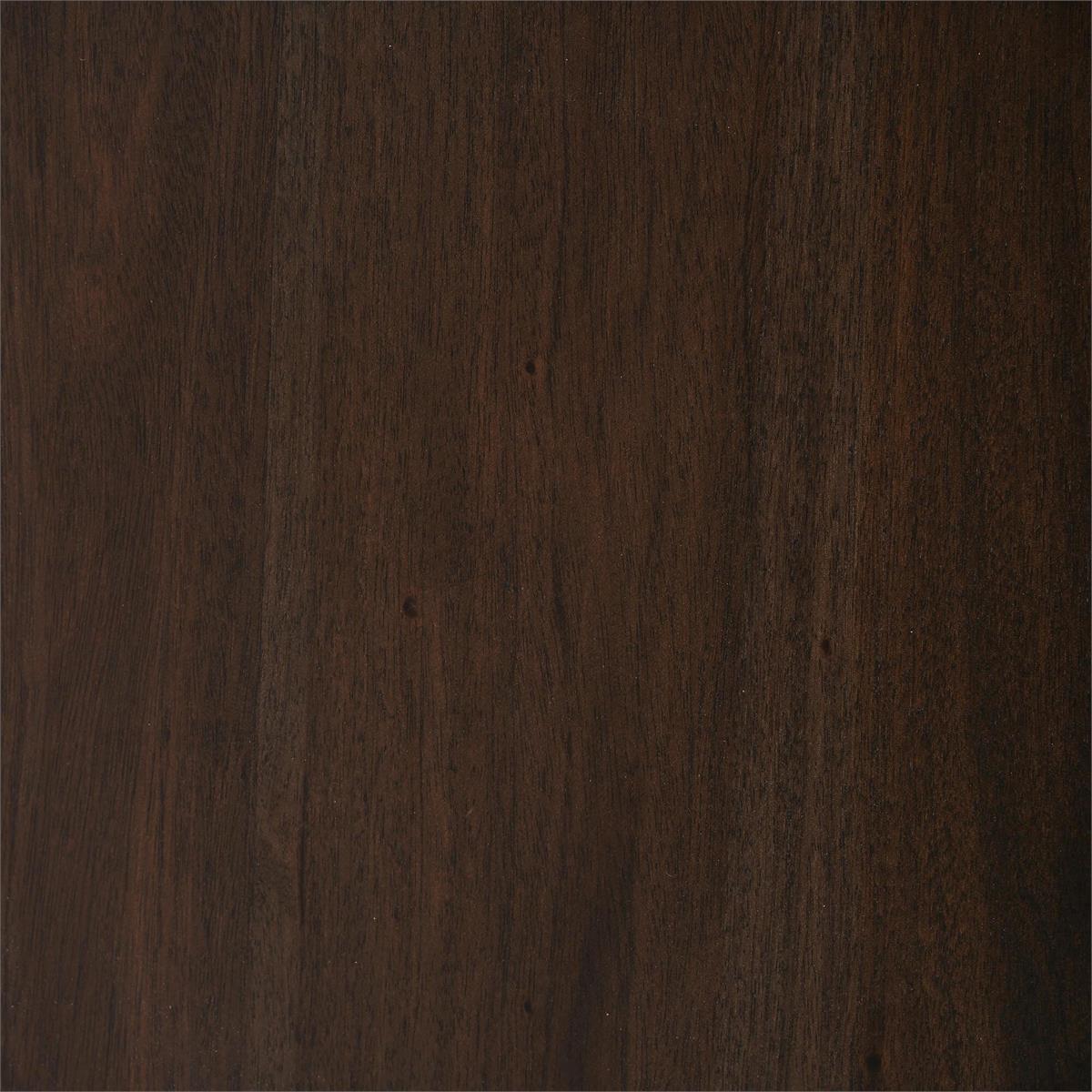 Bramble Vannes Round End Table — Dark Walnut