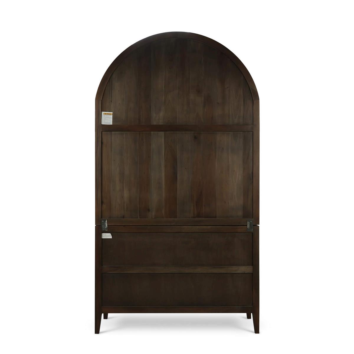 Bramble Lumina Glass Cabinet — Dark Walnut / Putty