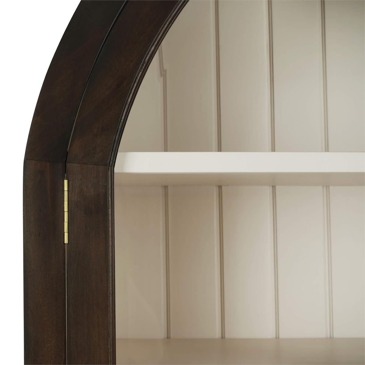 Bramble Lumina Glass Cabinet — Dark Walnut / Putty
