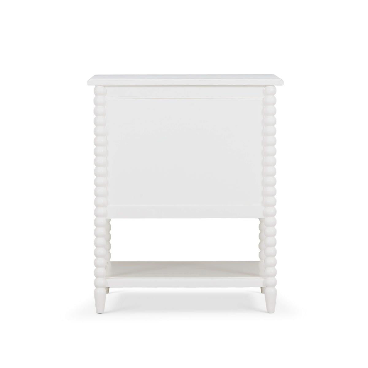 Bramble Cholet 2 Drawer Bedside Table w/ Shelf — Architectural White / Light Distressed