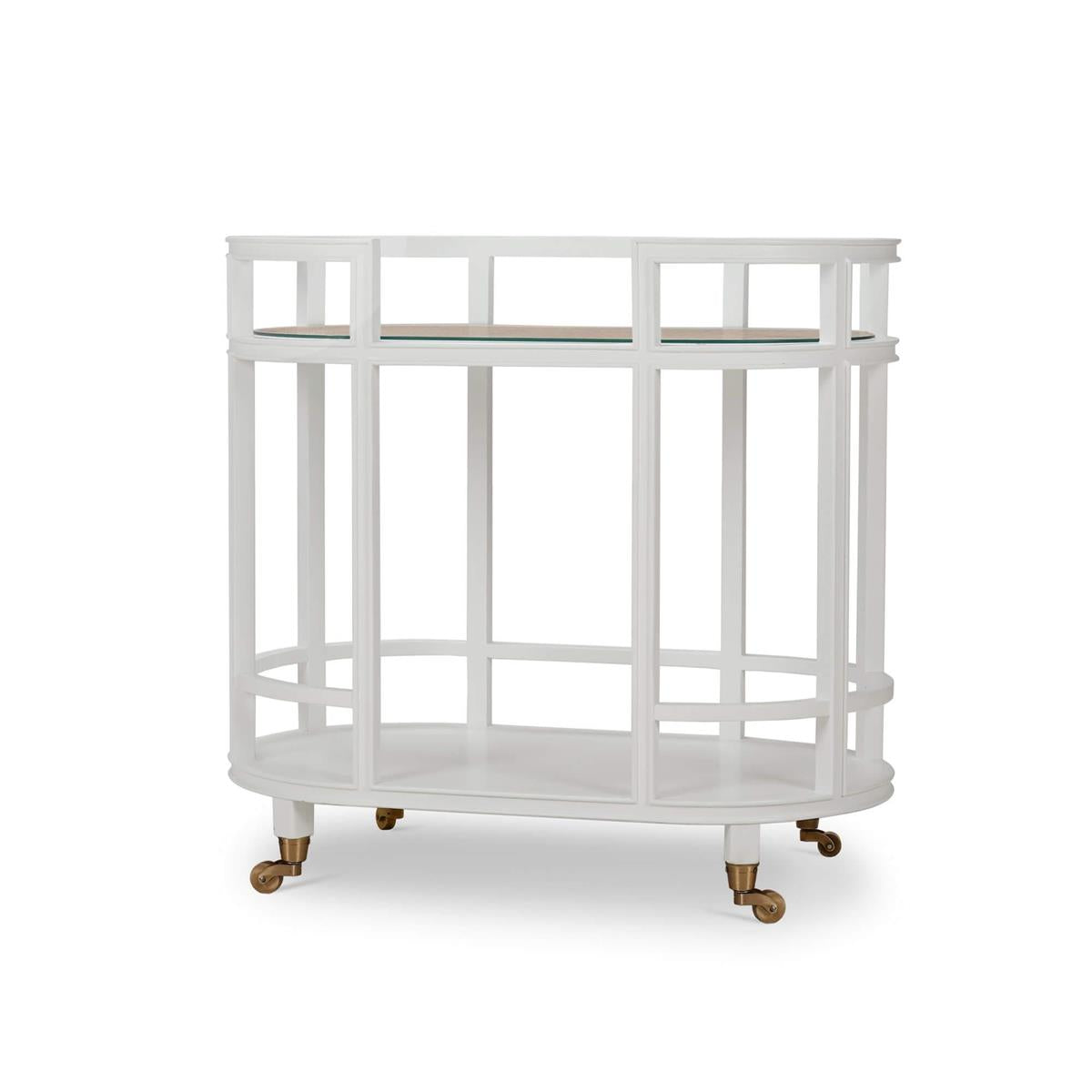 Bramble Cohan Barcart — True White * / Rattan Natural