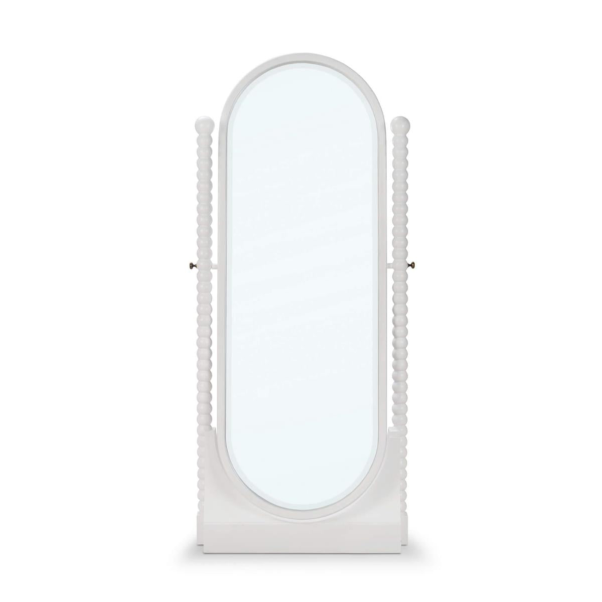 Bramble Cholet Cordelia Standing Mirror — Architectural White / Light Distressed