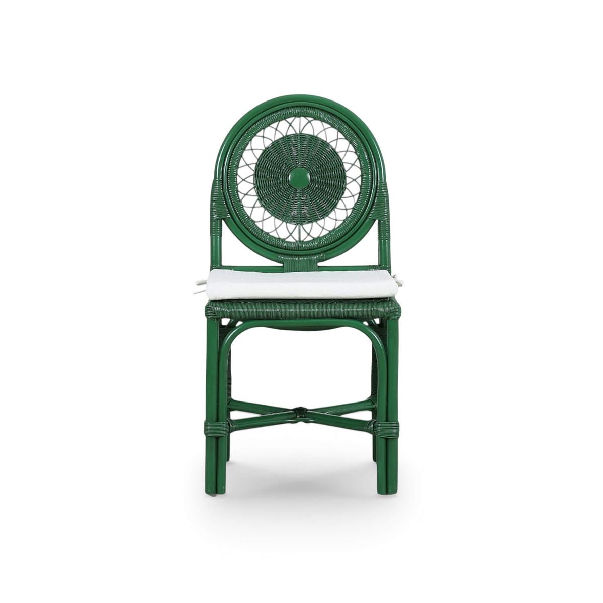 Bramble Oceana Rattan Dining Chair — Jade Green * / Arctic