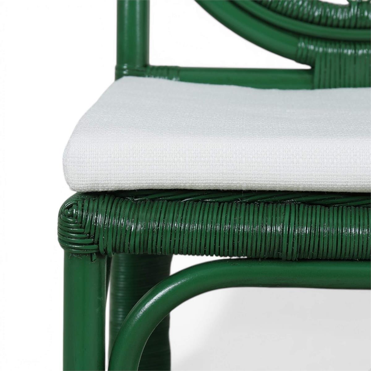 Bramble Oceana Rattan Dining Chair — Jade Green * / Arctic