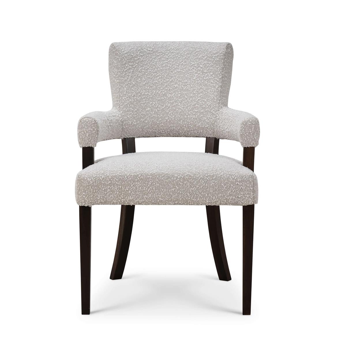 Bramble Genevieve Dining Chair — Dark Walnut / Boucle Sand
