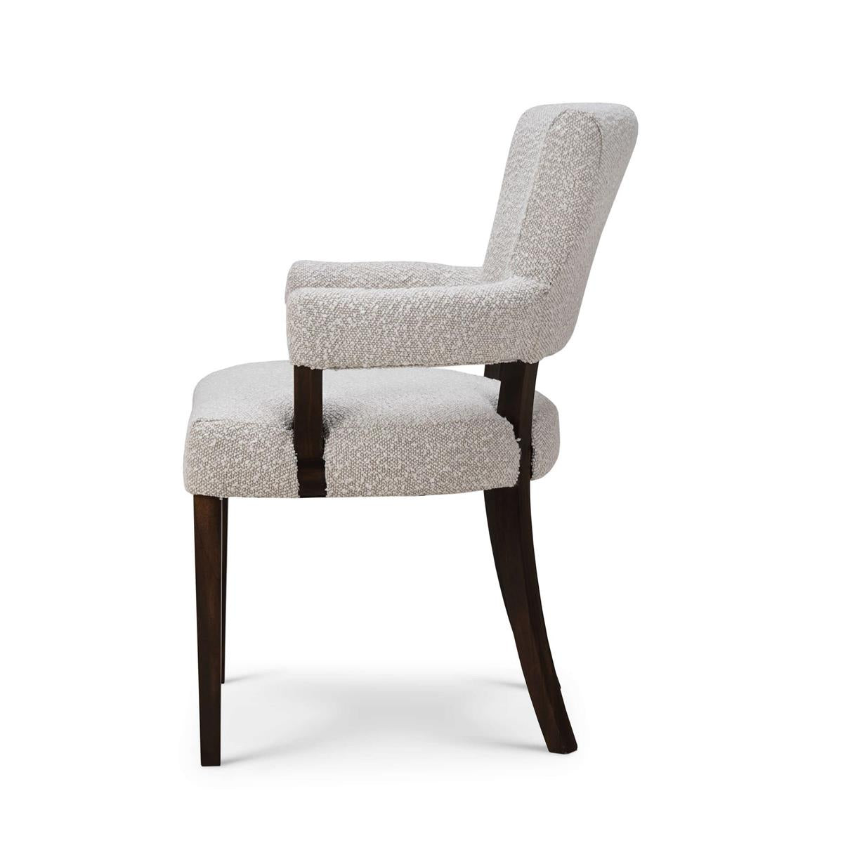 Bramble Genevieve Dining Chair — Dark Walnut / Boucle Sand