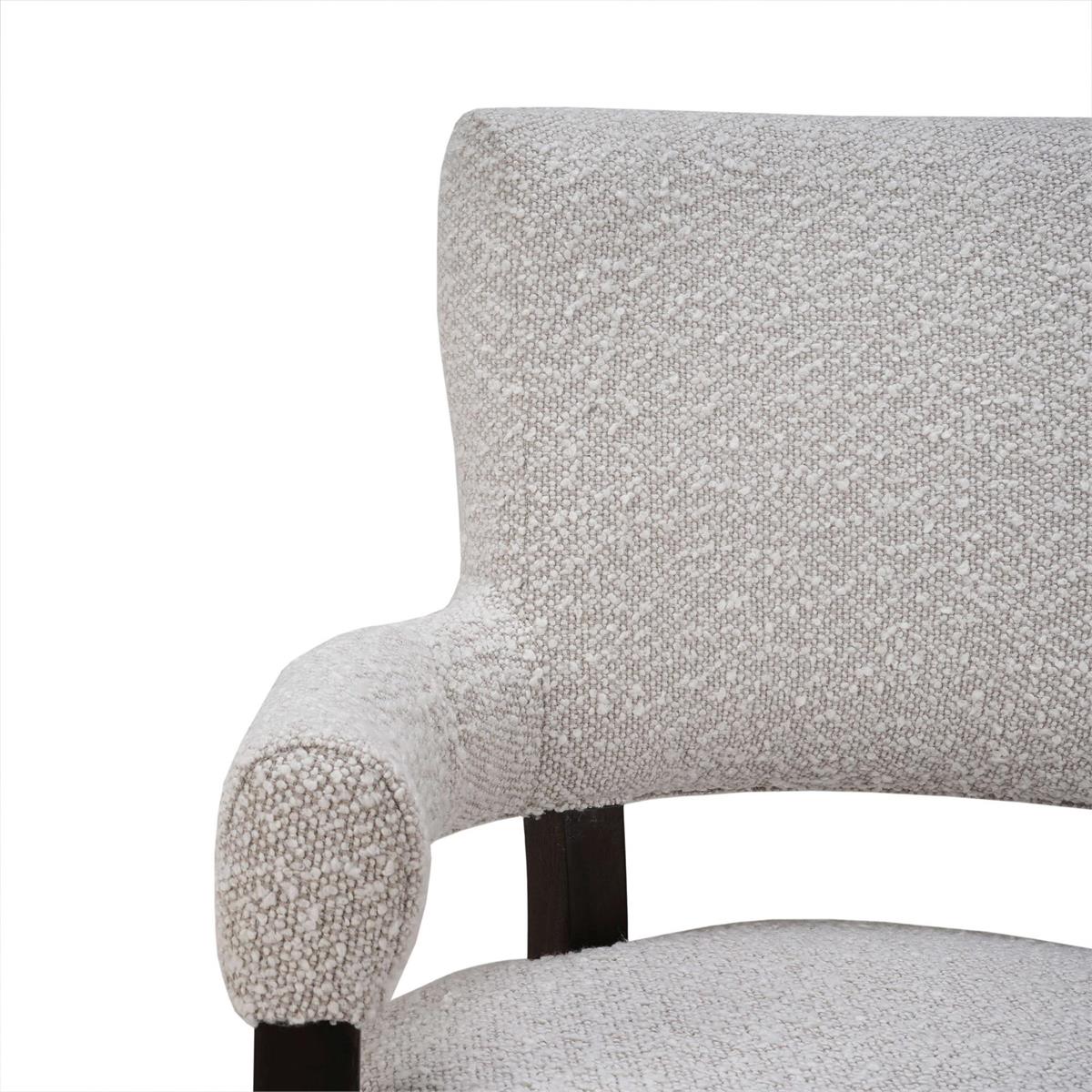 Bramble Genevieve Dining Chair — Dark Walnut / Boucle Sand