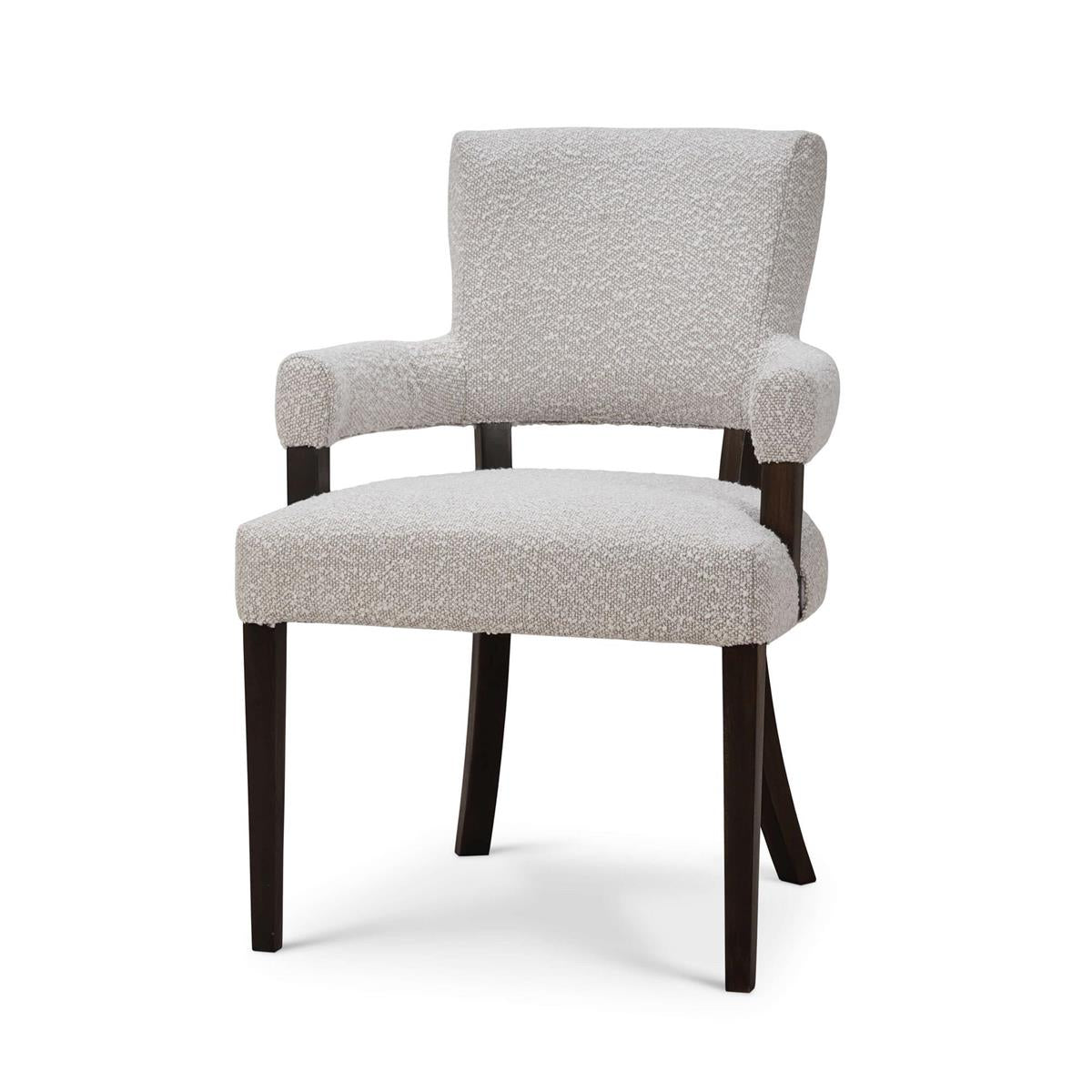 Bramble Genevieve Dining Chair — Dark Walnut / Boucle Sand