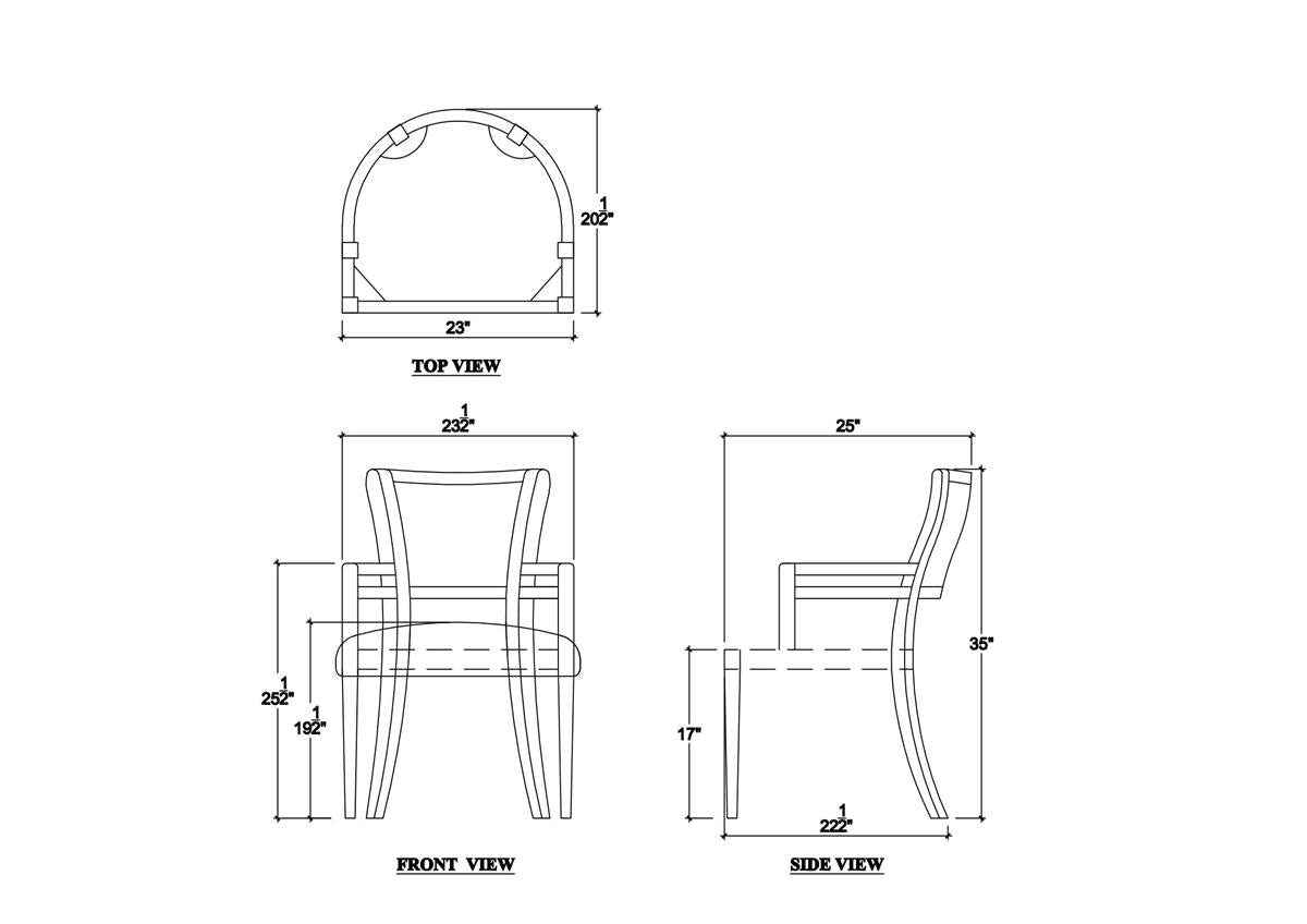 Bramble Genevieve Dining Chair — Dark Walnut / Thames Moss Green