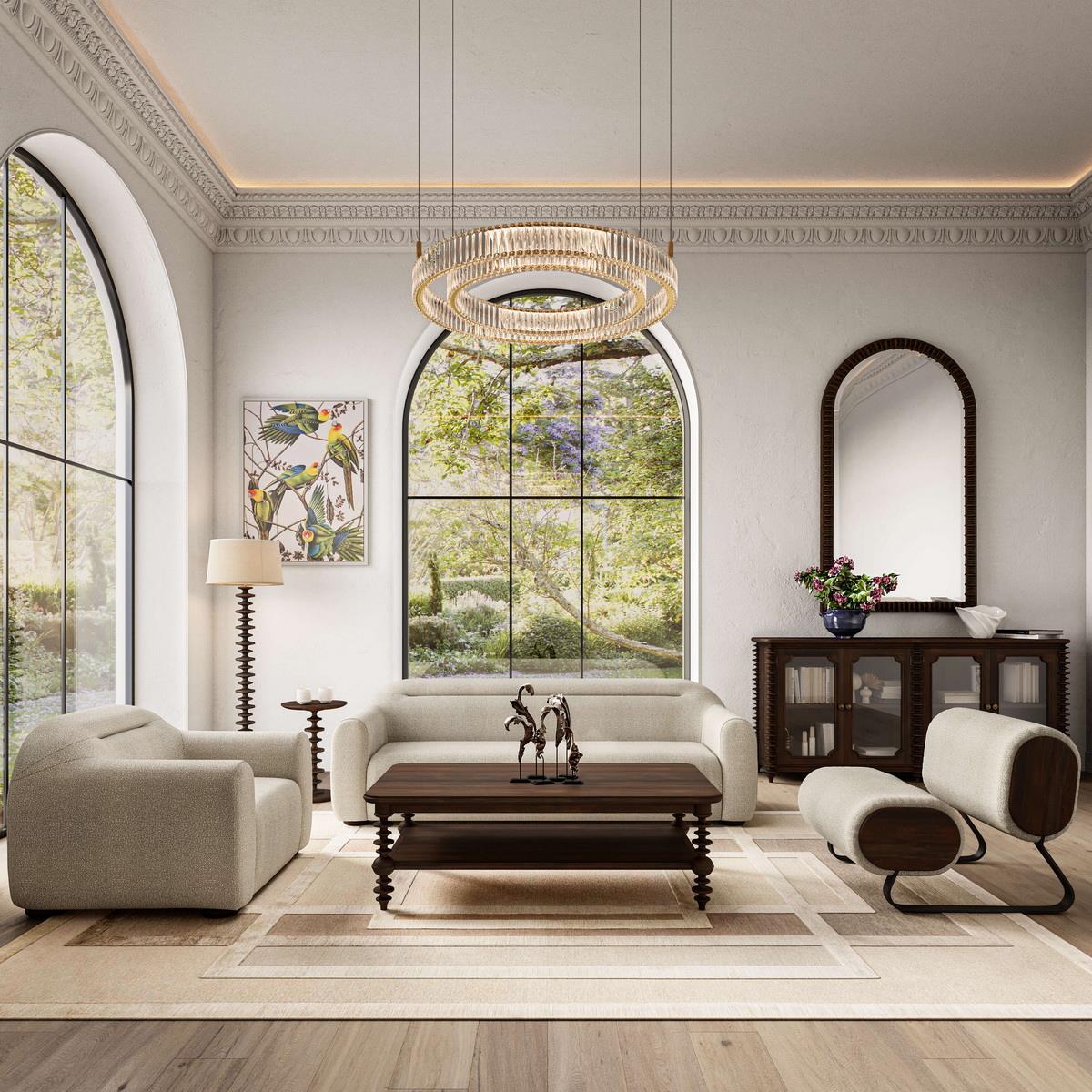 Bramble Milano Round Side Table — Dark Walnut