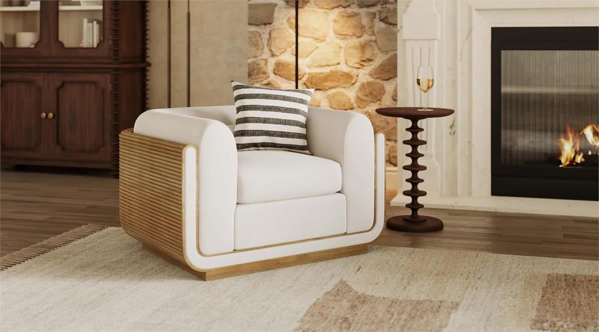 Bramble Milano Round Side Table — Dark Walnut