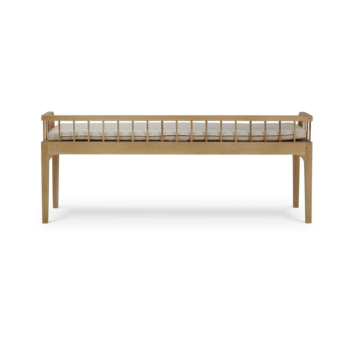 Bramble Versai Fluted Bench — Fruit Wood / Natural