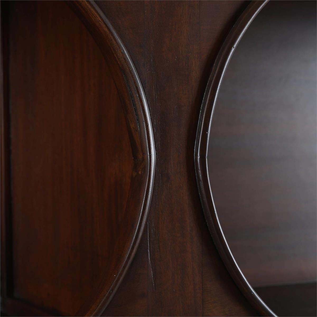 Bramble Vannes Crescent Bookcase — Matt Teak Brown
