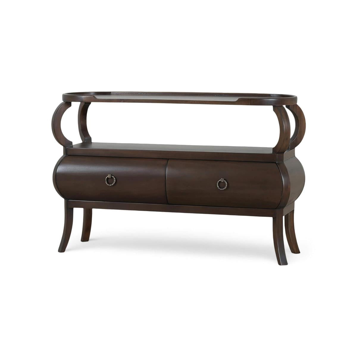 Bramble Savannah Console Table w/ 2 Drawers — Dark Walnut