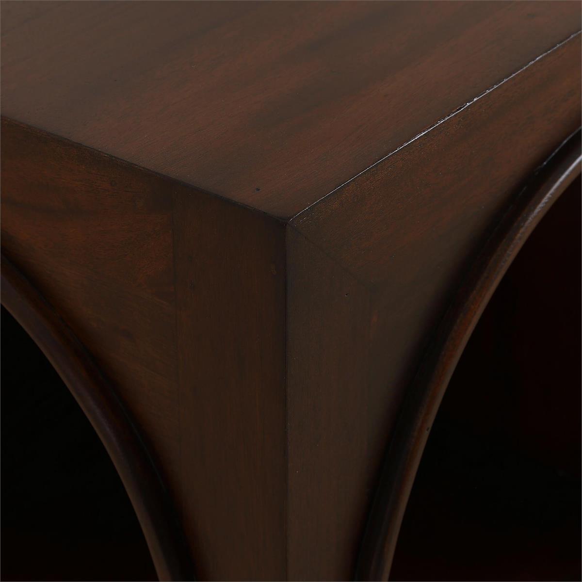 Bramble Vannes Crescent Console — Matt Teak Brown