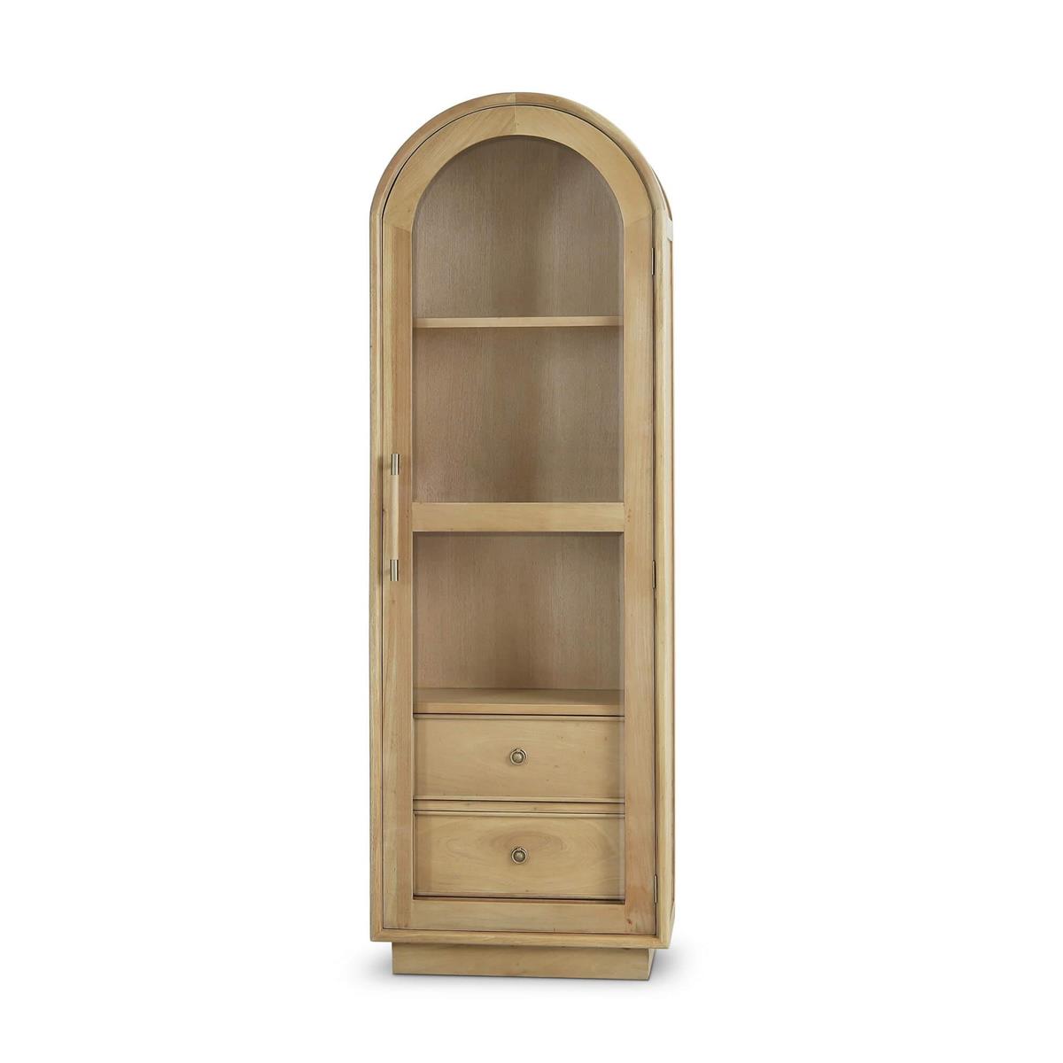 Bramble Vannes Single Door Display Cabinet — Fruit Wood