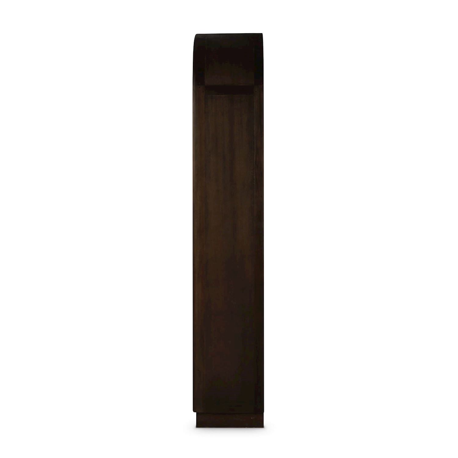Bramble Vannes Single Door Display Cabinet — Dark Walnut / Putty