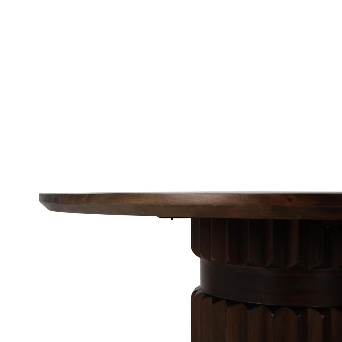 Bramble Colorado Round Dining Table 60'' — Dark Walnut