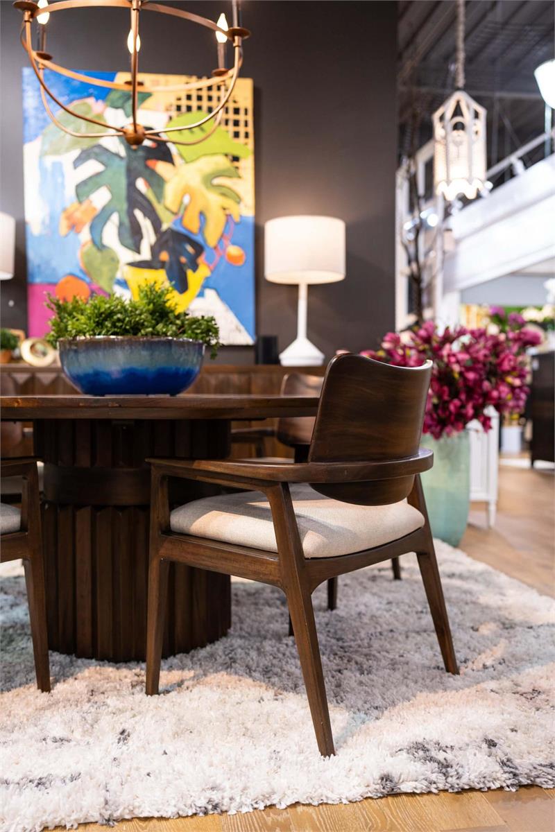 Bramble Colorado Round Dining Table 60'' — Dark Walnut