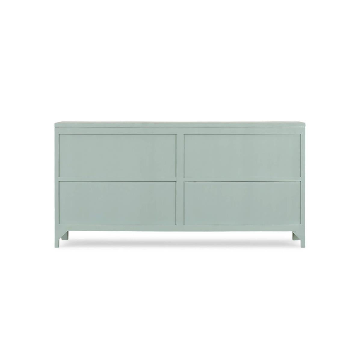 Bramble Chloe 4 Door Sideboard — Vintage Fennel Green / Light Distressed