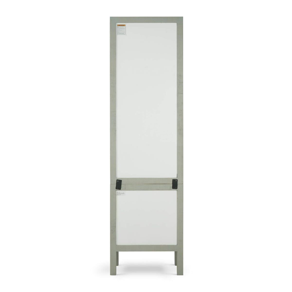 Bramble Kagu Tall Cabinet Wrapped — Raffia Pale Blue Wash / True White *