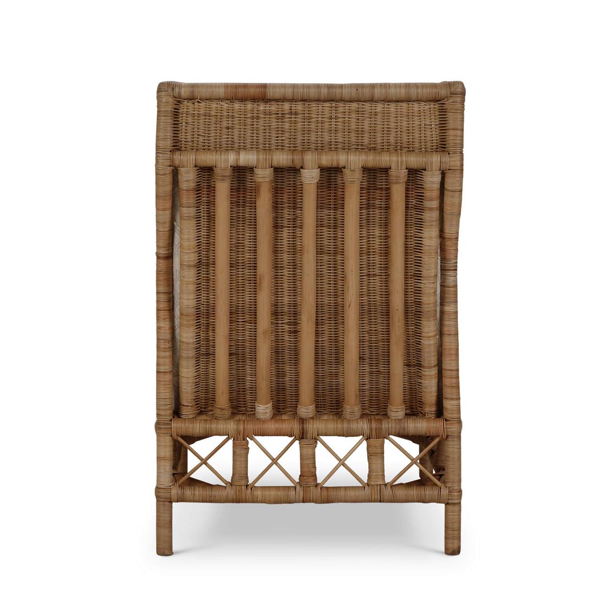 Bramble Hampton Rattan Wing Chair — Rattan Natural / Spivey Rost
