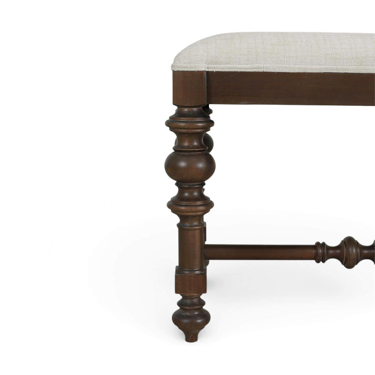 Bramble Savannah Large Bench — Dark Walnut / Thames Natural