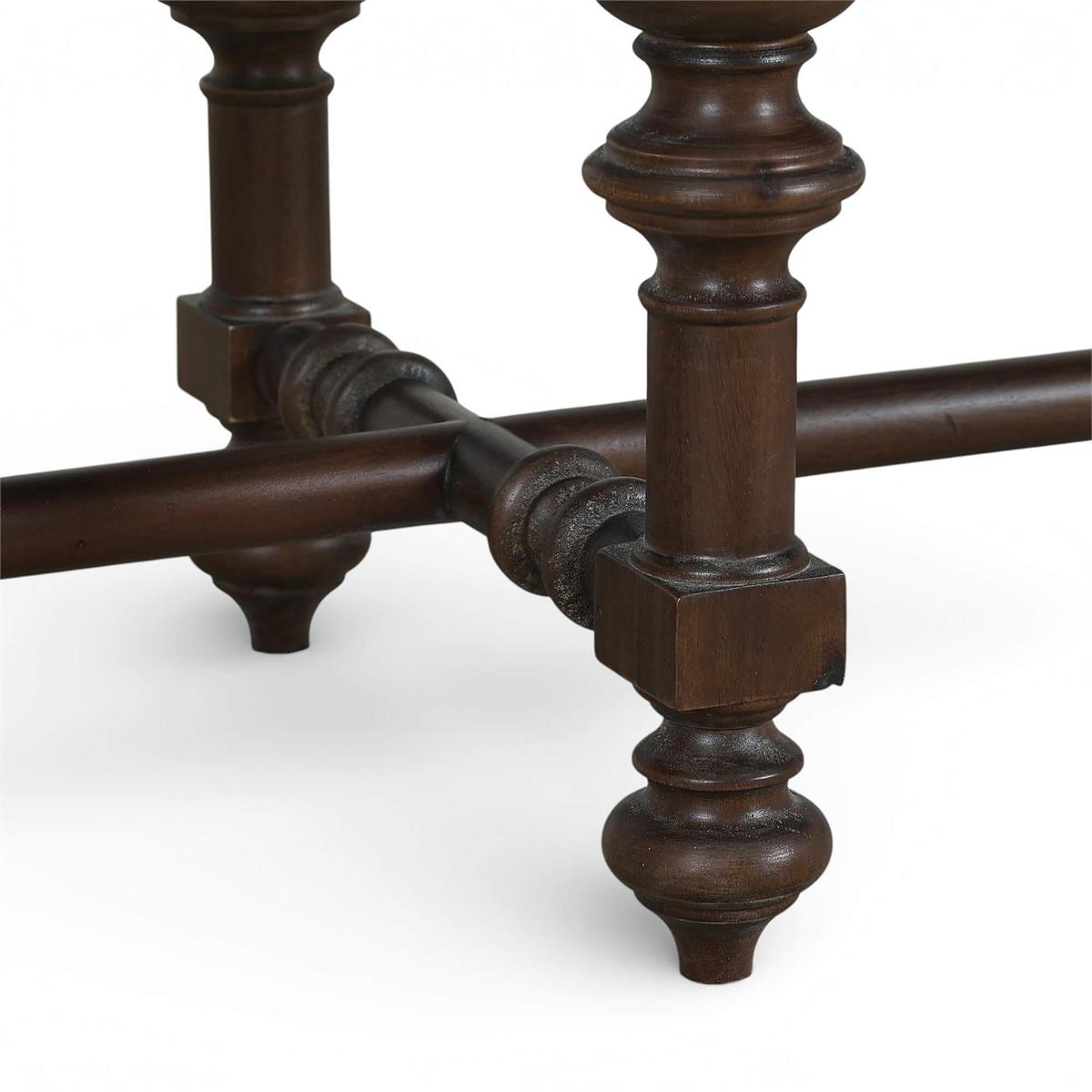 Bramble Savannah Large Bench — Dark Walnut / Thames Natural