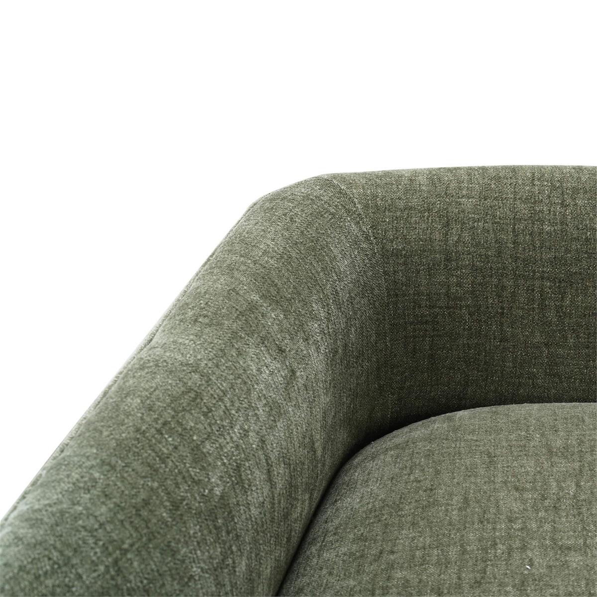 Bramble Vannes Bench w/ Legs — Dark Walnut / Thames Moss Green