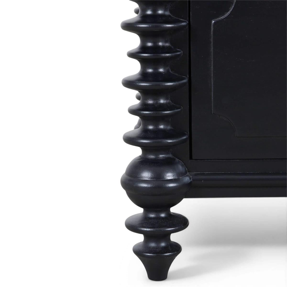 Bramble Milano 2 Drawer Bedside Table — Batavia Black