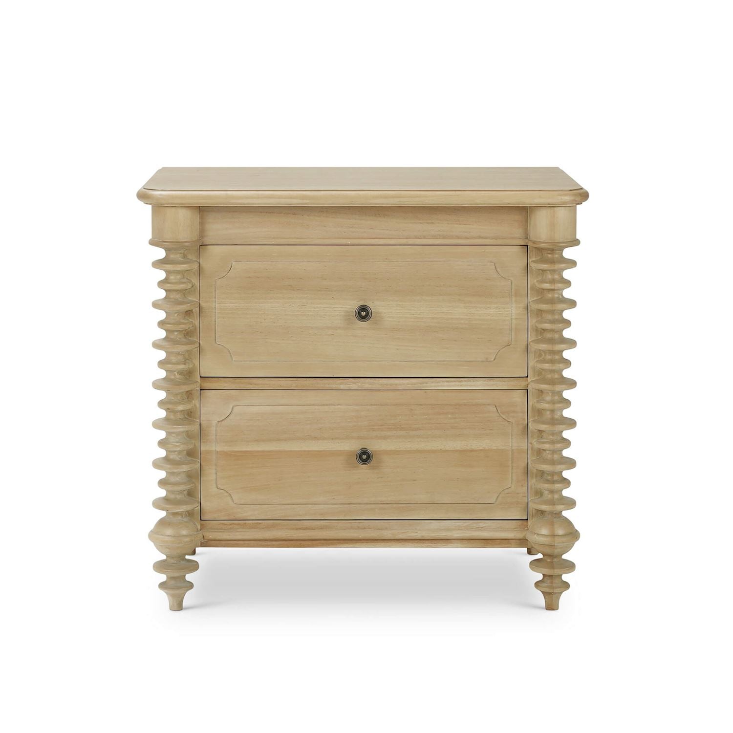 Bramble Milano 2 Drawer Bedside Table — Fruit Wood