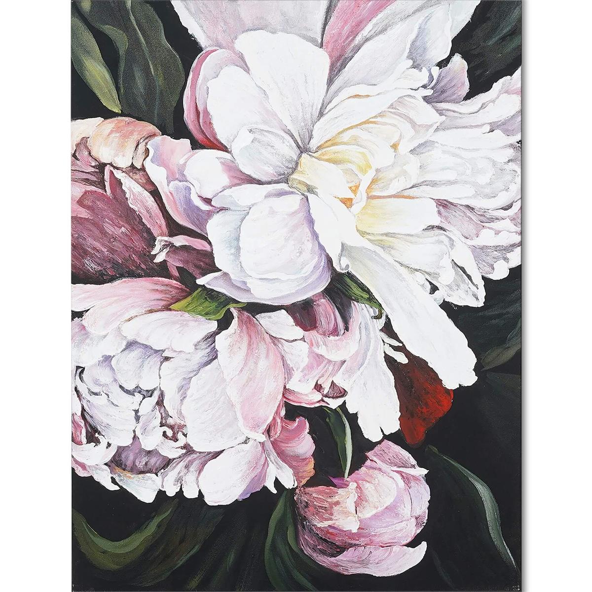 Bramble Pink Peony on Canvas 30 x 40
