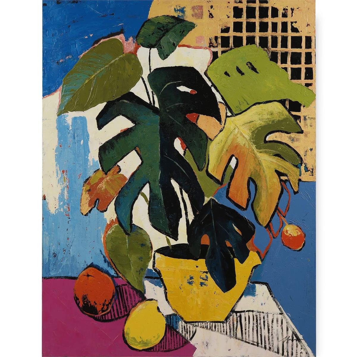 Bramble Lush Monstera Dream on Canvas 24 x 36