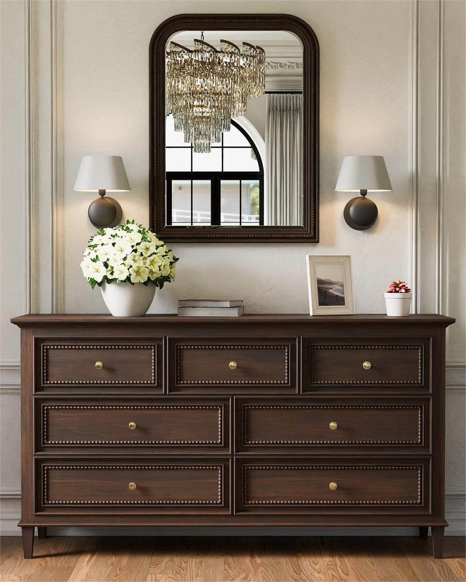 Bramble Vivienne 7 Drawer Dresser — Dark Walnut