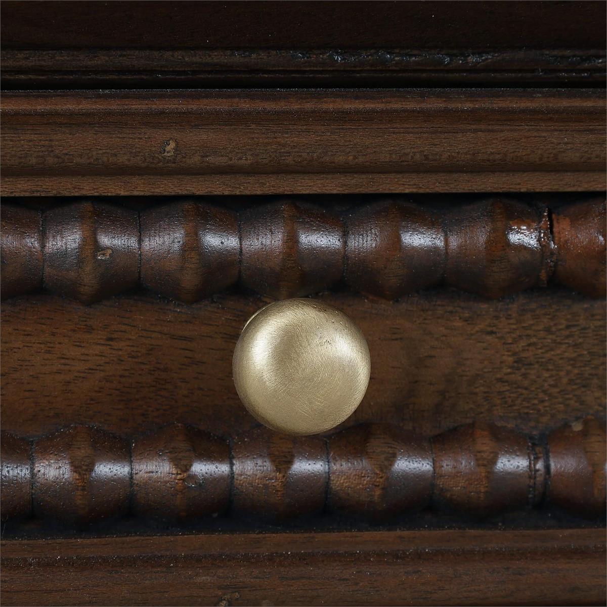 Bramble Vivienne 3 Drawer Desk — Dark Walnut