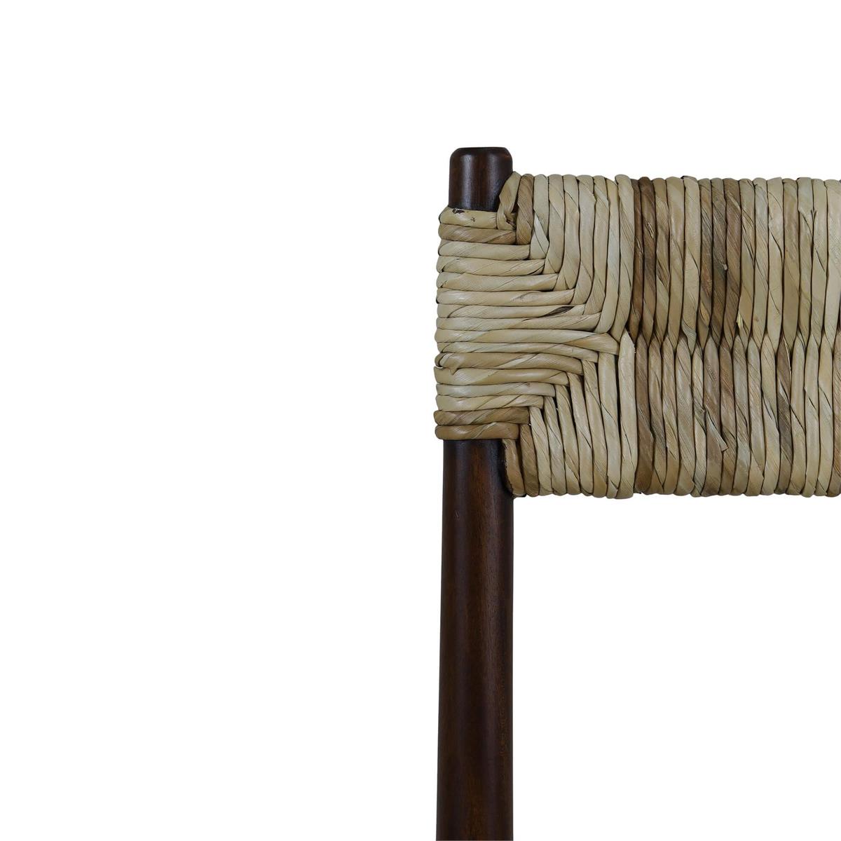 Bramble Lenox Dining Chair w/ Rush Seat — Matt Teak Brown