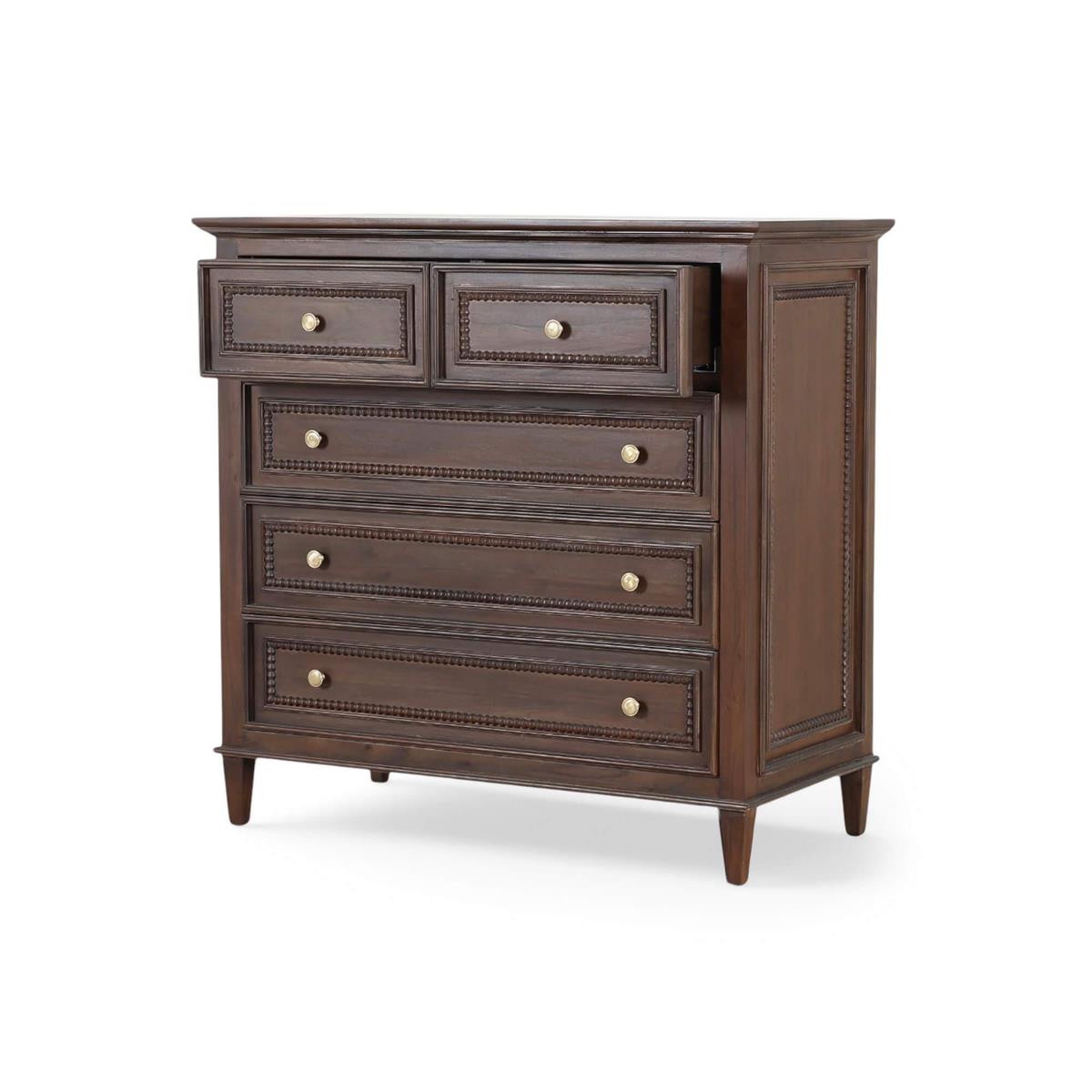 Bramble Vivienne 5 Drawer Dresser — Dark Walnut