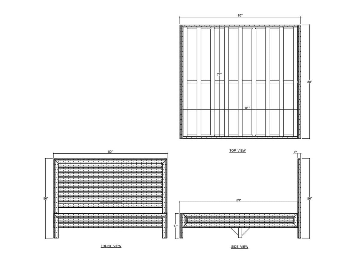 Bramble Kagu Rattan Bed King w/ Rattan Natural — Rattan Natural