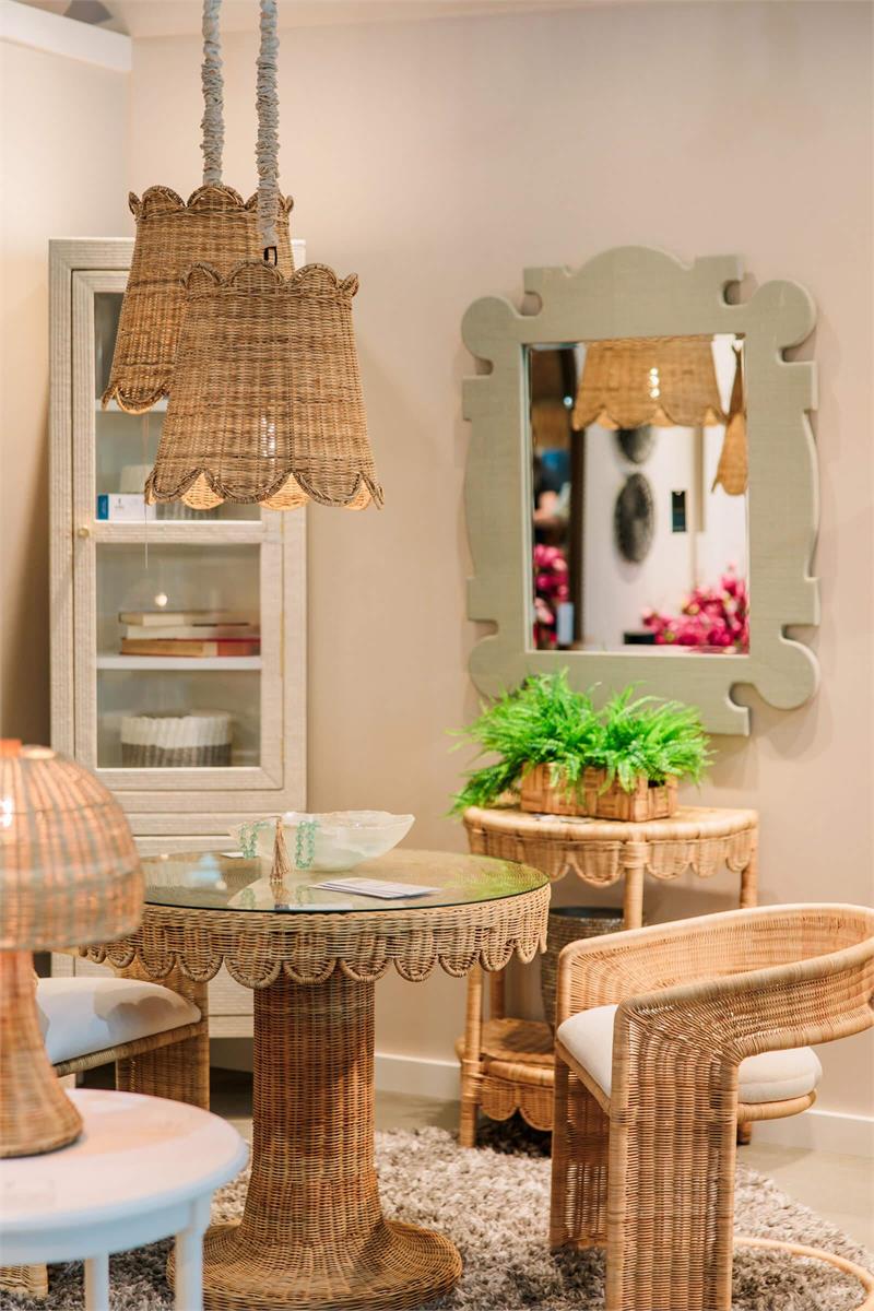 Bramble Hampton Dining Chair — Rattan Natural / Arctic