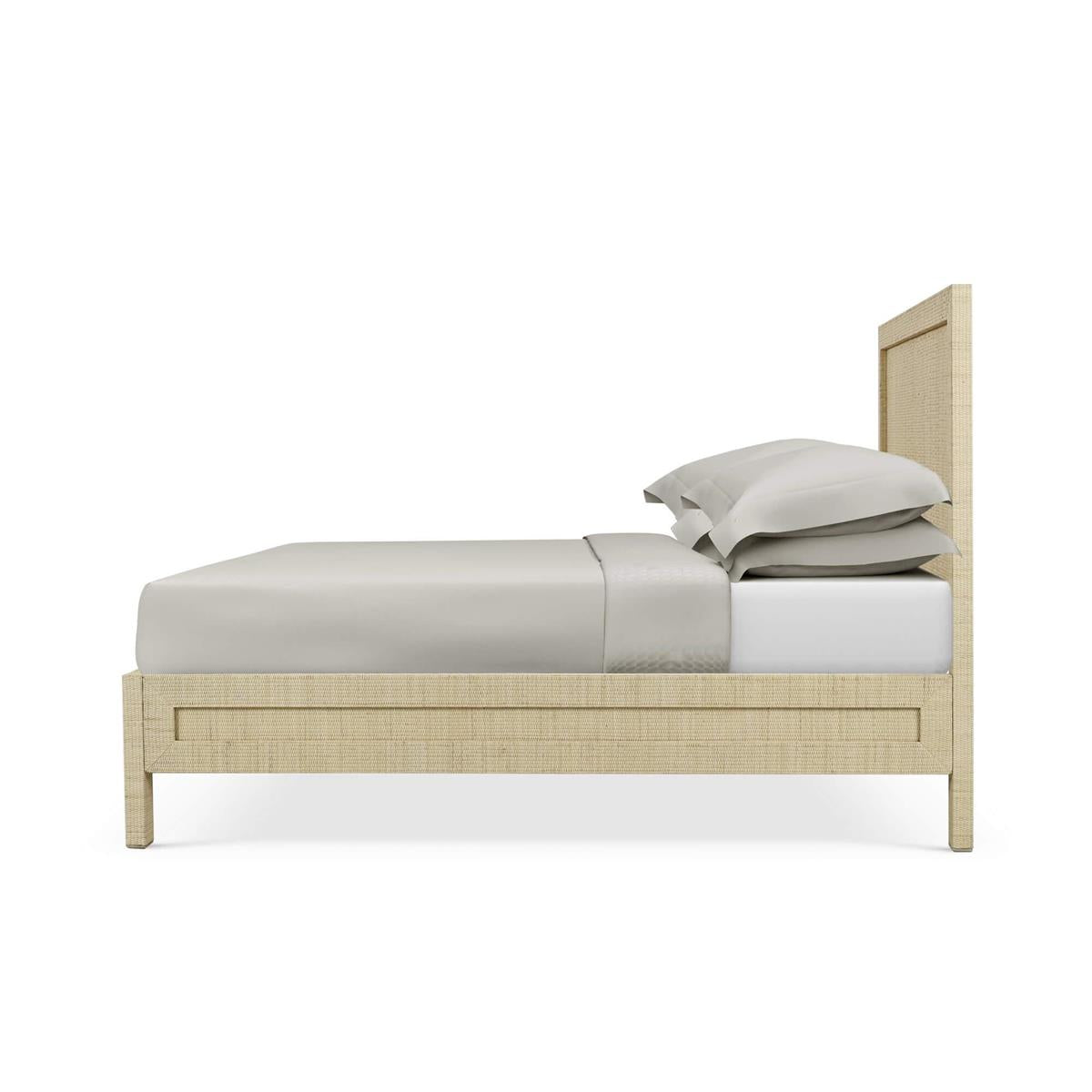 Bramble Kagu Rattan Bed Queen w/ Rattan Natural — Rattan Natural