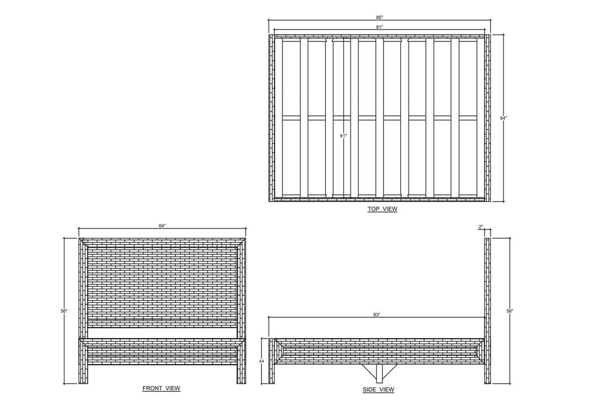 Bramble Kagu Rattan Bed Queen w/ Rattan Natural — Rattan Natural