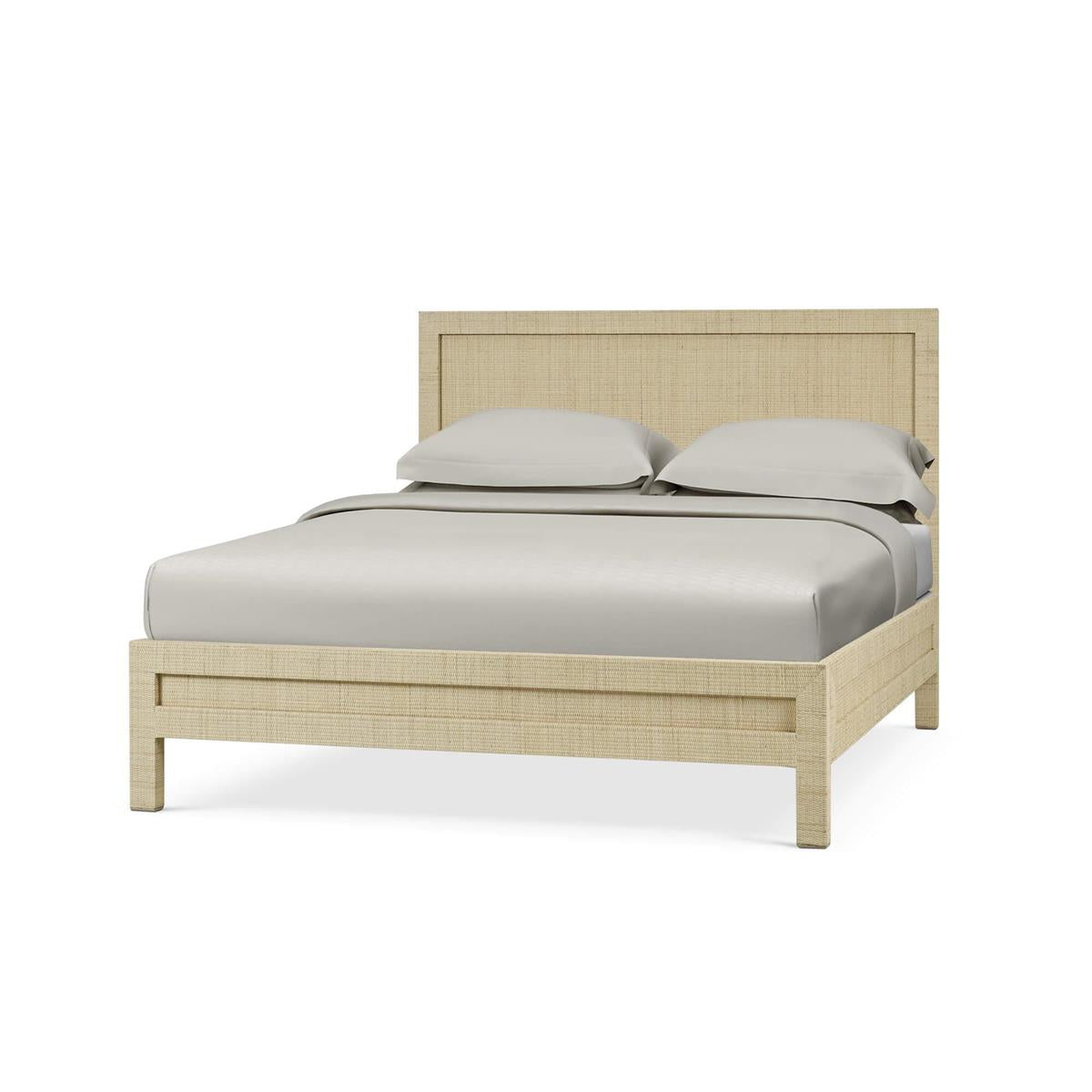 Bramble Kagu Rattan Bed Queen w/ Rattan Natural — Rattan Natural