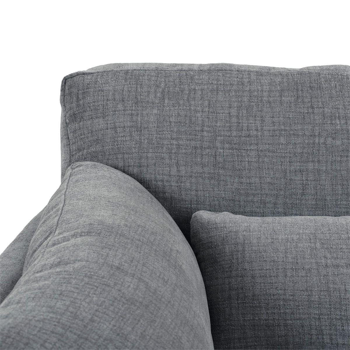 Bramble Normandy Sofa — Dark Walnut / Thames Gray Ashen