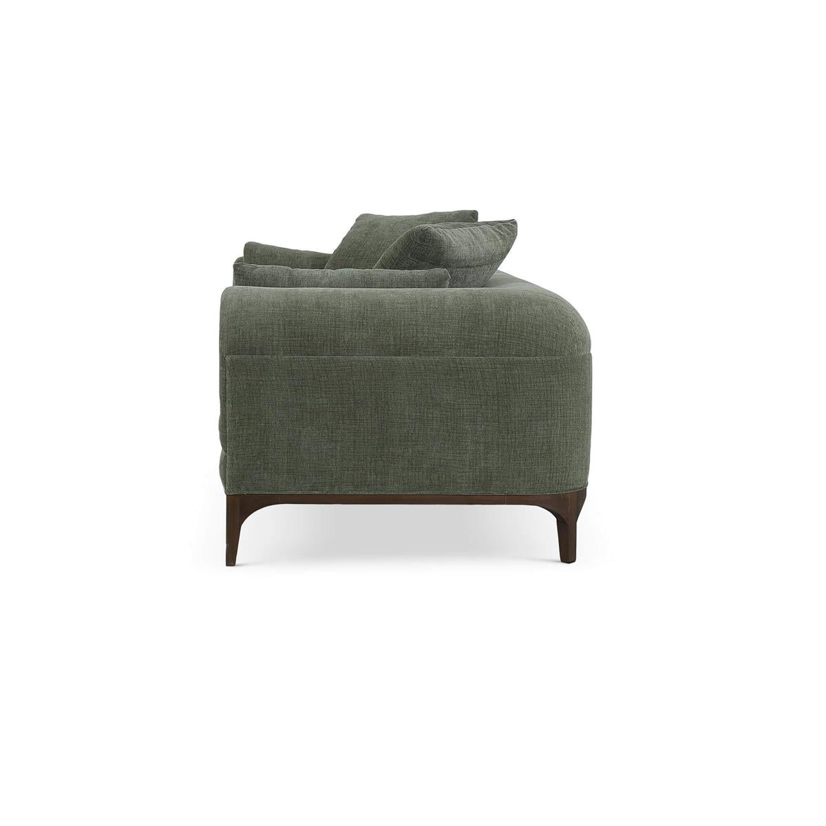 Bramble Arcadia Sofa — Dark Walnut / Thames Moss Green