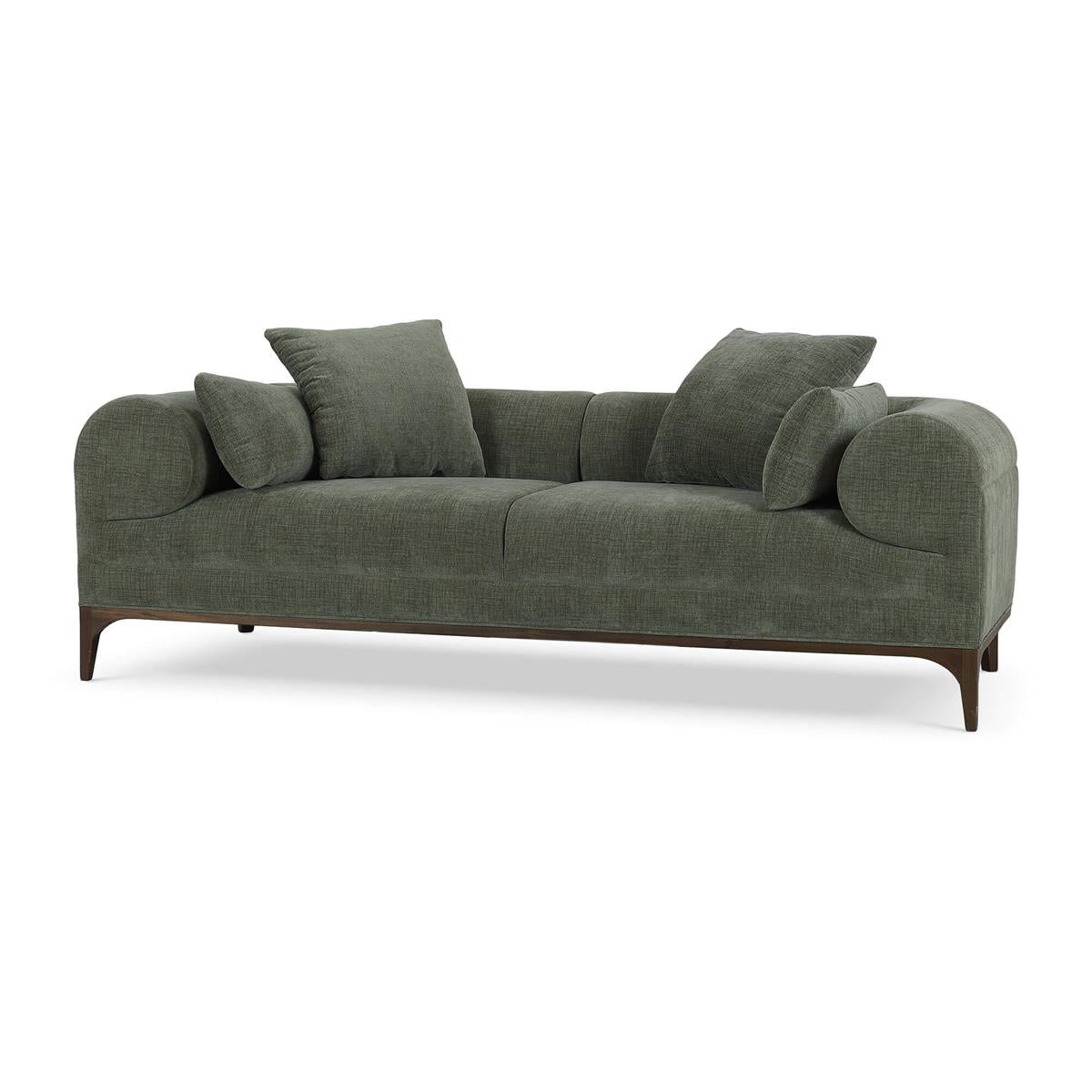 Bramble Arcadia Sofa — Dark Walnut / Thames Moss Green