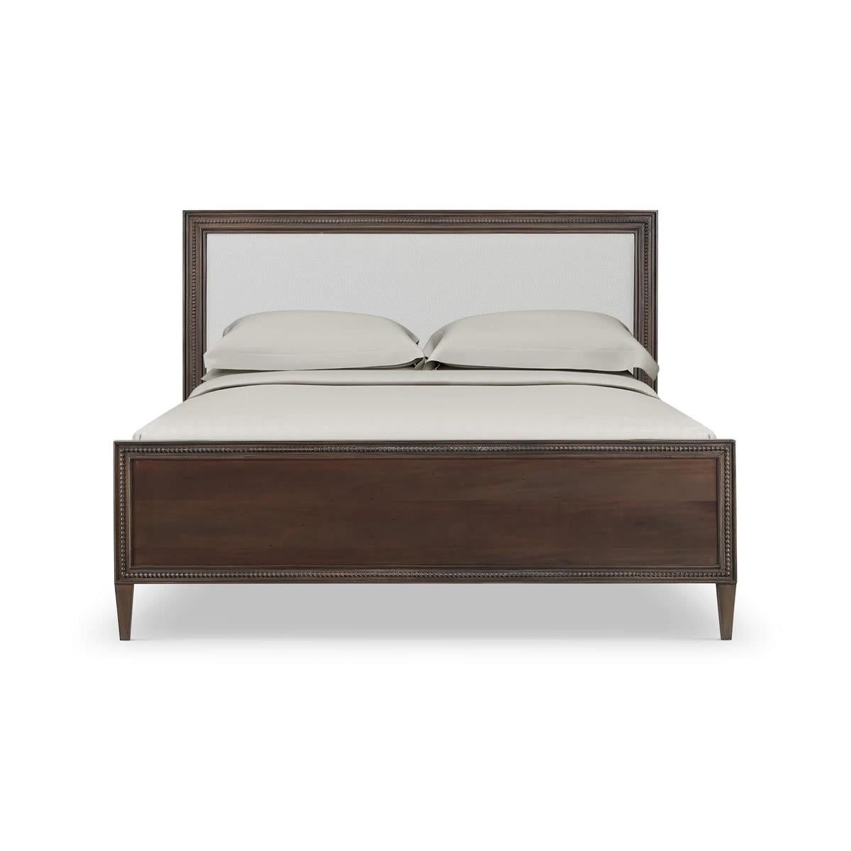 Bramble Vivienne Upholstered Bed King — Dark Walnut / Dinara Natural