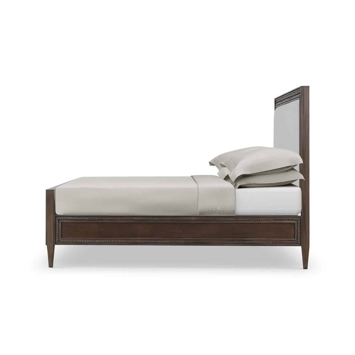 Bramble Vivienne Upholstered Bed King — Dark Walnut / Dinara Natural