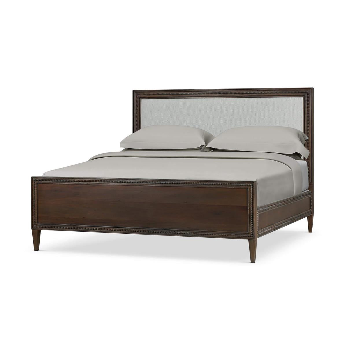 Bramble Vivienne Upholstered Bed King — Dark Walnut / Dinara Natural