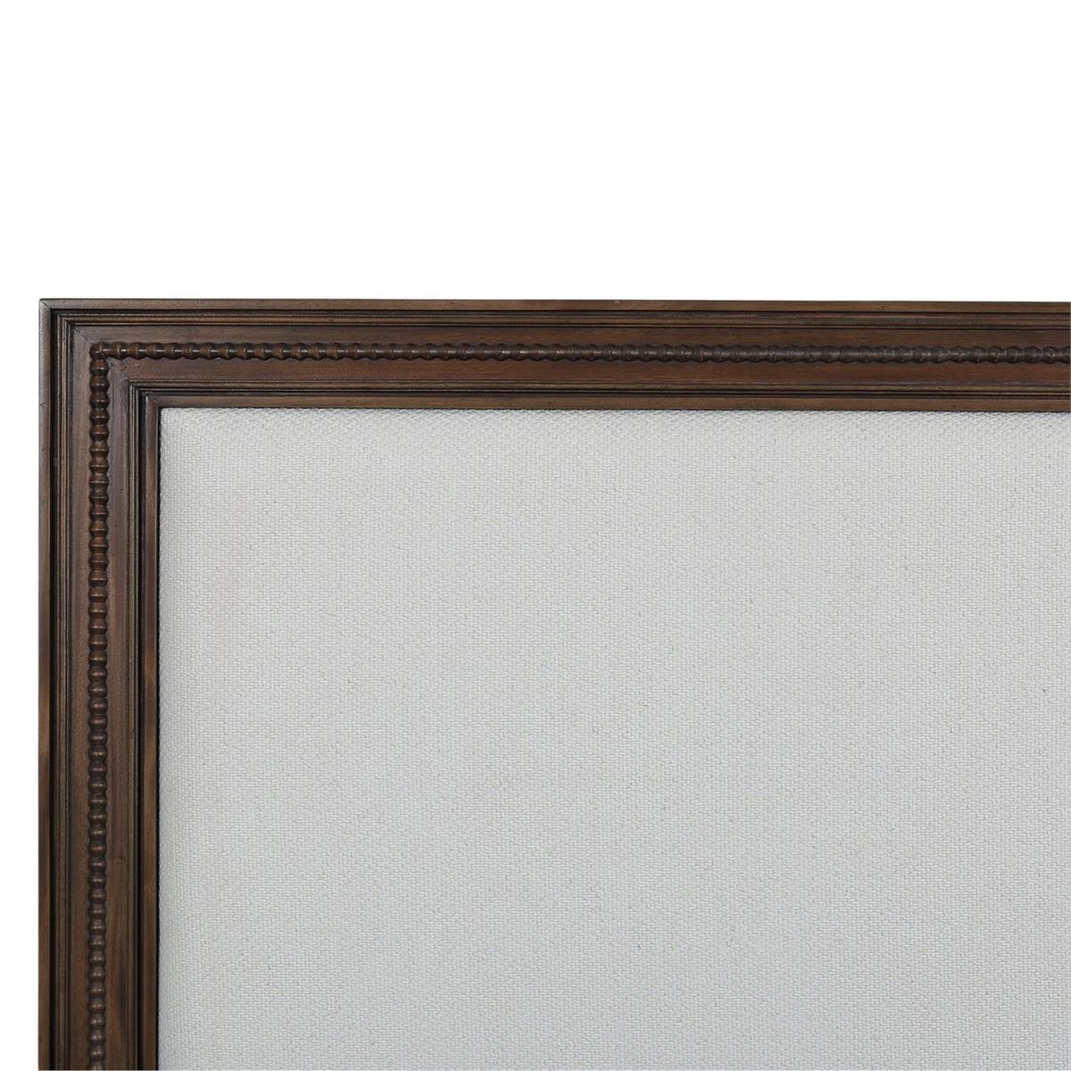 Bramble Vivienne Upholstered Bed Queen — Dark Walnut / Dinara Natural